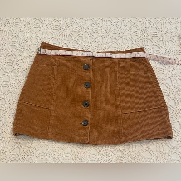 Chloe & Katie corduroy button up mini skirt size L - Picture 1 of 5